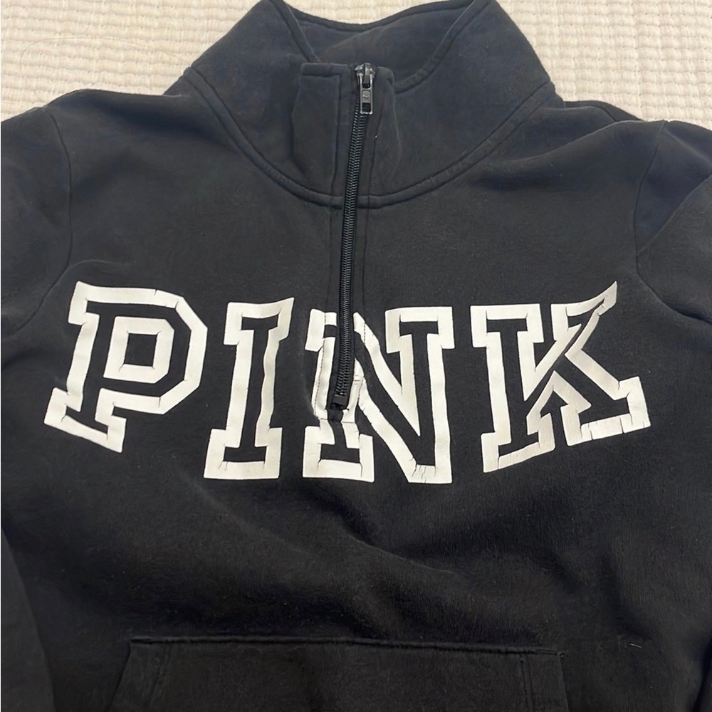 PINK half zip sweater